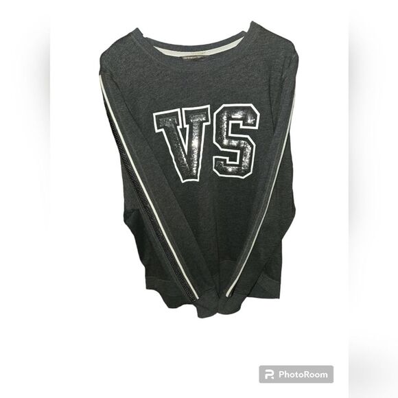 VICTORIA'S SECRET BLING Sequins Women's S Sweatshirt Dark Gray RARE - Picture 5 of 7